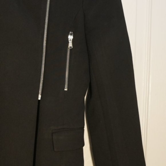 Zara Woman Between-Seasons-Coat A-Line Loose Fit Classic Coats Medium Black - Picture 4 of 7